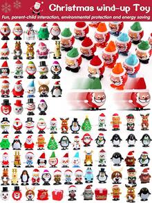 1/6/12/24 Stücke zufälliger Stil Weihnachts-Aufziehspielzeuge - Weihnachtsstrumpf-Füllungen - Weihnachtsbaum Weihnachtsmann Uhrwerk Spielzeug - Sortiment für Partybevorzugungen & Geschenktüten-Füllungen - Klassengeschenke - Karnevalsspielpreise