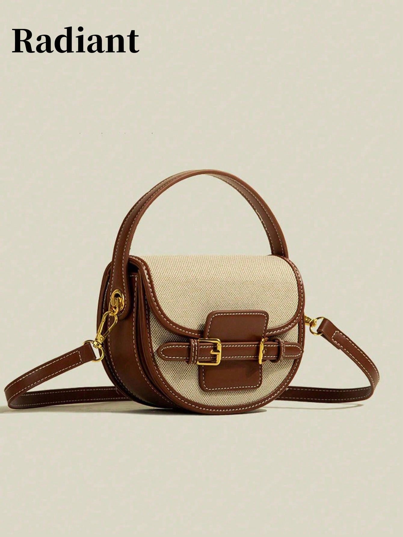 High Quality Saddle Bag, Vintage Stitching Handbag, 2025 New Casual Versatile