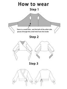 2025 Autumn/Winter Wrap Tie Knit Sweater, White, Women's Essential For Home, Commute, Date, Travel, Suitable For Various Occasions, Light Gray Pink Spring - Pink - View 7