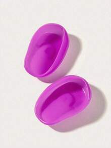 1 Pair Reusable Silicone Ear Covers For Hair Color - Waterproof & Heat Resistant Ear Protection For Salon, Washing, Showering - Mixed Colors (Black, Purple, Pink)​