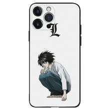 Funda de teléfono D- L Light Yagami para Apple , 13, 14, 13, 12, 11, XS, XR, X, 8, 7, Pro, Max, Plus, Mini, cubierta de silicona, negra, compatible con funda  17, funda  17 Pro, funda  17 Pro Max - z5 - Ver 6