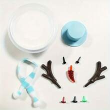 圣诞雪人工艺套件 圣诞雪人 DIY 工艺套件 制作雪人装饰套件 雪人造型粘土 帽子 纽扣 围巾套件 雪人套件 泡沫球 圣诞节家庭派对工艺用品 - 彩色 - 查看 8