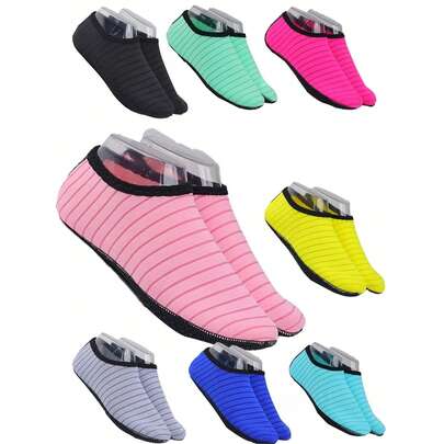 1 Đôi giày đi biển thiết yếu dành cho nam và nữ, tất đi nước nhanh khô dùng khi bơi lội, chèo thuyền, câu cá, tập yoga, thể dục nhịp điệu dưới nước, cỡ nhỏ hơn, khuyến nghị đặt hàng lớn hơn 2 cỡ