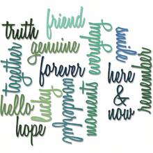 660225 Thinlits Die Set Friendship Words: Script By Tim Holtz 16 Pack