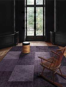 1 件奢华摩洛哥色块拼布地毯，1100 克细羊毛混纺 + TPR 可机洗底部，复古风格蓬松柔软矩形区域地毯，适用于户外、入口、客厅、卧室、洗衣房、浴室、游戏室、所有季节、大地垫、家居装饰 - 黑與白 - 查看 2