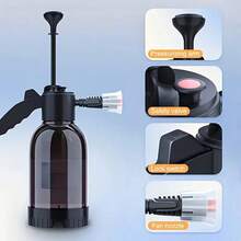 Handheld Car Wash Foam Sprayer, 1-Piece, 2-Liter Capacity, Dual Nozzle Switchable, With Pressure Pump, Suitable For Gardening And Car Care - Black - View 4