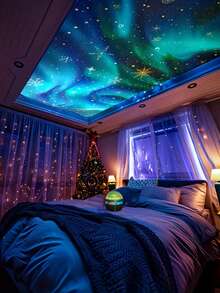 RGB Remote-Controlled Aurora LED Mood Light, For Galaxy Star Projector For Bedrooms, Night Light Projector, Star Projector For Adult Room Decor, Home Theater, Ceiling Use, Gift Decoration, Camping, Wedding Decor, Incredible Projection Light Gift, Holiday Parties, Home Decor, Christmas Present, Light Projector For Bedroom