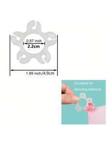 25/50/100 chiếc Kẹp bóng bay bằng nhựa tái sử dụng 4,8cm có vòng đa chức năng, thích hợp để trang trí đám cưới, sinh nhật, tiệc tùng, cổng bóng bay ngày lễ tình nhân, phụ kiện hoàn hảo cho gia đình và tiệc tùng - Nhiều màu - Xem 3