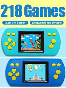 1pc Handheld Game Console With 218 Built-In Old-Fashioned Childhood Memory Games 2.2-Inch Electronic Color Screen Small Portable Nostalgic PSP Mini Retro Handheld