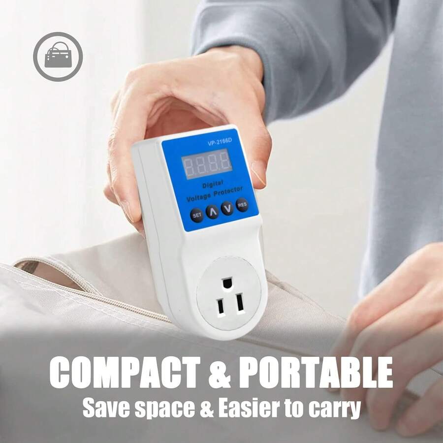 regulador de Voltaje Eléctrico para Refrigerador Enchufe de Protección para Refrigerador Protector contra Sobretensiones Electrónico Enchufe 110V - Tipo de Enchufe A USA (110-127V) - Ver 1