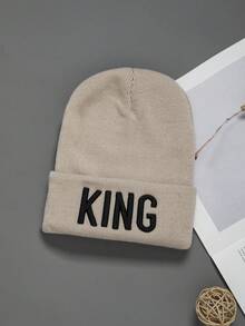 1/2/3件装字母刺绣时尚优质防风针织帽，男女通用嘻哈风弹力帽 - 彩色 - 查看 21