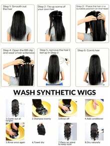 Clip In Hair Extensions 4 PCS/Set 12 Inch Short Water Wave Hair Extension For Women Heat-ResistantSynthetic Hair Extensions Hairpieces