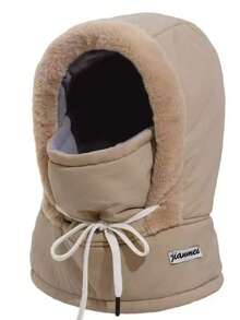 1 件男女通用时尚个性化多功能街头风格防风保暖户外骑行拉法帽滑雪面罩围巾无檐帽，冬季厚保暖内衬