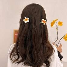 6 Piece Set Suitable For The Beach, Featuring A Mixed Color Gradient Egg Flower Hair Clip With A Fashionable And Elegant Style. It Is Suitable For Hair Accessories Such As Outings And Commutes, And Is Suitable For Various Scenarios Such As Travel, Daily Dressing, Dating, And Commuting, Enhancing The Delicate Feeling Of Small Items, Compact Hair Clip - Màu sắc ngẫu nhiên - Xem 7