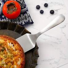 2pcs Stainless Steel Spatula Set - Baking Scraper, Flat Pancake Turner, Burger Flipper, Teppanyaki Spatula, Suitable For Tiramisu, Cookies, Pizza, Grilling, Pancakes, Multi-Functional Cooking Tools - Silver - View 9