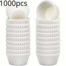 1000 pièces Caissettes de cuisson anti-adhésives, faciles à démouler après la cuisson, conviennent pour les muffins, les cupcakes, les desserts, un assistant pour les passionnés de pâtisserie