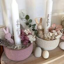 DIY Clay Mold Large Polka Dot Candle Holder Decor Mold, Home Decoration Vase Flower Pot Silicone Mold For Resin, Plaster - Silicone Mold - View 1