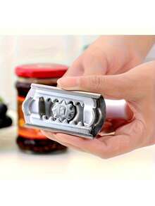 1 Stück Edelstahl rutschfester Dosenöffner, leistungsstarker Öffner-Set, geeignet für Küche & Badezimmer