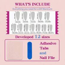24 Sets Almond-Shaped Arch Fake Nails - Sweet Aesthetic, Non-Adhesive (Patch & Accent Styles) + Ready-To-Wear