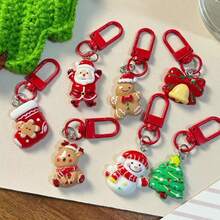 1 chaveiro de Natal fofo com desenho animado, pingente de mochila de Papai Noel com rena adorável, acessório de boneco de neve engraçado, excelente enfeite de Natal, presente de Natal ideal