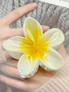 6pcs/1pc Multi-Functional Egg-Shaped Floral Hair Claw Clips, Hair Accessories, Headpieces, Tropical Print, Boho Style, Casual, Party, Streetwear, ABS Plastic Hair Claws, Hair Clips, Suitable For All Seasons, Can Securely Fix Buns, Firmly Hold Hair, Suitable For Women & Girls Daily Use, Festivals, Parties, Gifts, Non-Slip, Suitable For Thick & Thin Hair Flower Hair Clip Summer - Multicolor - View 16