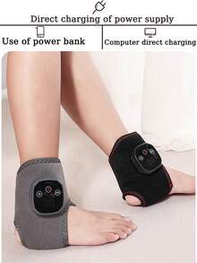 2-In-1 Hand & Wrist Massager With Electric Heating, Vibration Therapy For Tendon Sheath, Ankle Joint, Includes Ankle Massager With Smart Temperature Control And Heating Pad For Wrist And Ankle - Multicolor - View 4