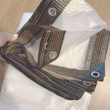 1 Pack Transparent Waterproof Tarpaulin, Anti-Aging Heat Insulation Clear PE Tarp With Eyelet Holes, For Garden Furniture, Greenhouse, Camping Gear, Winter Firewood Storage Cover