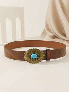 1pc Women's Retro Simple Western Cowgirl TPE Material Soft & Stretchy Waist Belt, Suitable For Outdoor Travel & Valentine's Day Summer, School Fall, Autumn, Halloween - Multicolor - View 8