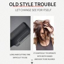 1 X AutoPro USB Rechargeable Electric Hair Straightener, Electric Detachable Scissors, Anti-Frizz Hair Straightening Device, Automatic Anti-Frizz Control, High-Speed Blades, Low Noise Home Haircutting Tool, Holiday Gift - Multicolor - View 13