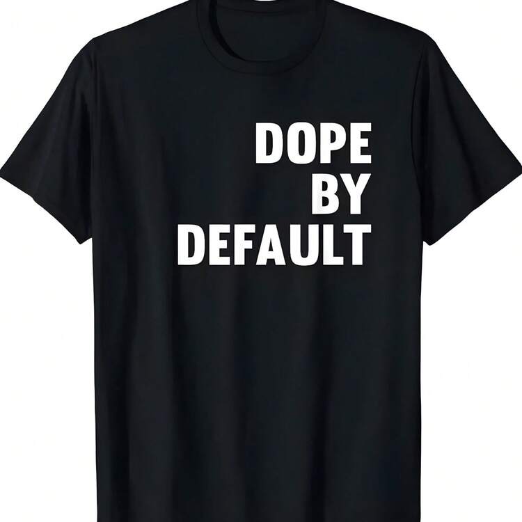 Camiseta con expresiones deportivas ofensivas y divertidas "Dope By Default" - Negro - Añade 1