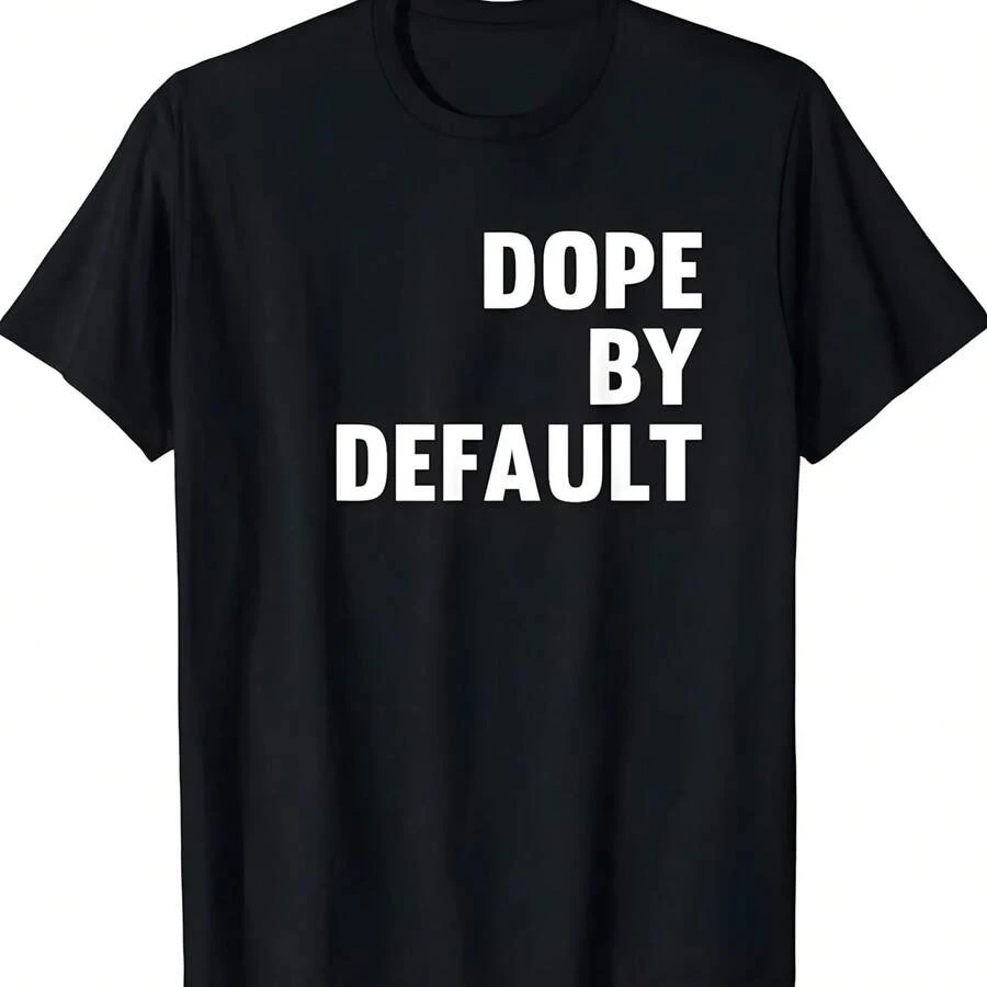 Camiseta con expresiones deportivas ofensivas y divertidas "Dope By Default" - Negro - Ver 1