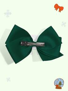 1pc 5-Inch 26pcs A-Z Pearl Letter Personalized Hair Clip For Girls, Ponytail Holder, Suitable For Holiday Party, School Graduation, First Day Of School, Classroom - Dark Green - View 5