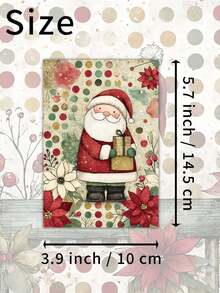 1/20pcs Cute Polka Dot Christmas Girl Paper Mailing Cards - Christmas Junk Journal Paper, Classic Girl Illustration, Santa Hat And Warm Winter Scene, Collectible Decorative Cards, Collectible Scrapbook Decorative Cards, Crafting, Holiday Gifts, Scrapbooking Supplies, Vintage Design, High Quality Print, Handmade Texture, Perfect For Journaling Lovers And Crafting Lovers, Scrapbooking And Crafting