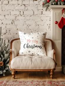 4pcs Velvet-Like Soft Christmas Santa Claus, Christmas Numbers, Reindeer, Snowman, Snowflake Decorative Pillow Covers, Hypoallergenic Polyester Material, Hidden Zipper, No Filling, Suitable For Home Decor, Living Room, Throw Pillow Cases, Cushion Covers, Sofa Decorative Pillows, Home Decor Pads