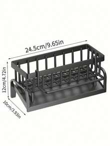 2-In-1 Kitchen Storage Rack, Efficient Draining Kitchen Sponge Holder, Soap Dish, Dishcloth Rack, Durable Plastic Material, Sink Draining Rack, Draining Basket, Multi-Functional Countertop Dish Soap Sponge Storage Rack, Long-Lasting, Kitchen Accessories, Home Essential, Storage Rack, Wedding - Multicolor - View 5