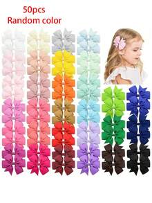 bilicaca 10/30/40/50pcs Cute Butterfly Shaped Hair Clips, Suitable For Children, Colorful And Fun Hair Accessories, All-Season Polyester Butterfly Hair Clips, Suitable For Casual Everyday Wear, Festivals And Party Decorations, Random Colors