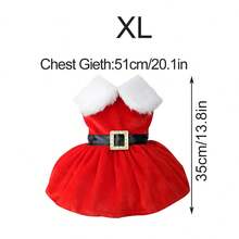 狗狗圣诞礼服，可爱小狗圣诞服装，圣诞礼服和帽子，冬季外套圣诞节节日服装，适合中小型犬猫宠物（S、M、L、XL） - 彩色 - 查看 15