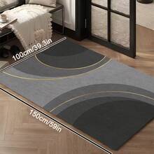 1pc Modern Minimalist Geometric Abstract Art Area Rug, Soft Faux Wool Rectangular Carpet, Suitable For Living Room, Bedroom, Entryway, Bathroom, Hallway, Patio, Kitchen, Indoor Outdoor, All Season, Large Size Doormat, Home Decor - Multicolor - View 11