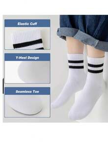 Women Crew Socks - White - View 6