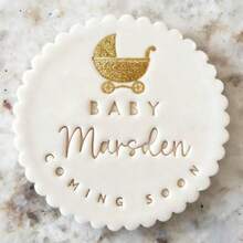 定制文字蛋糕装饰、DIY模具、糖霜蛋糕模板、婚礼翻糖压花工具、名字蛋糕模具、手工饼干/糕点压花印章 - 彩色 - 查看 25