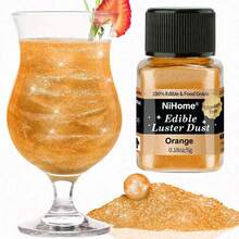 可食用闪光粉亮片珠光粉食品装饰撒粉，适用于饮料、葡萄酒、蛋糕、糖果、甜点、烘焙店、餐厅、素食 - 彩色 - 查看 9