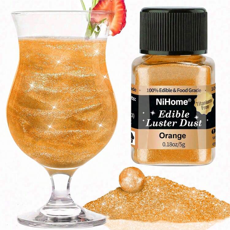 Ätbart Glimmerpulver Glitter Lyserdamm Matdekoration Strö Glimmerdamm För Dryck Vin Dryck Tårta Godis Efterrätt Bageri Restaurang Vegan - Multifärgad - Visa 9