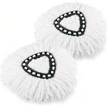 2 Pack Microfiber Spin Mop Replacement Heads, Compatible With 2-Tank RinseClean System, Machine Washable Refills (Blue) - 白色 - 查看 1