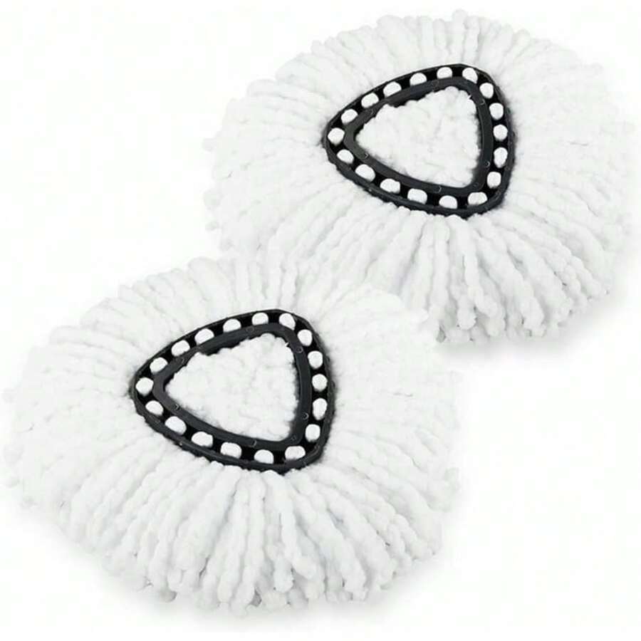 2 Pack Microfiber Spin Mop Replacement Heads, Compatible With 2-Tank RinseClean System, Machine Washable Refills (Blue) - 白色 - 查看 1