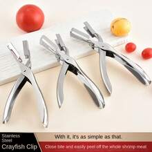 Curățător de creveți din oțel inoxidabil, gheară practică pentru decojirea creveților pentru deschiderea creveților și racilor, instrument de bucătărie