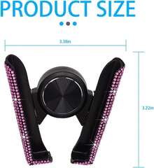 1pc Decorated Car Phone Holder - Hồng - Xem 6