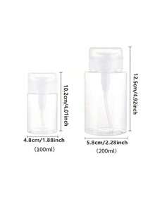 1 Stück 100/200ml transparente Pumpflasche, klare nachfüllbare Reiseflasche, geeignet für Hautpflege, Toner, Lotion, Makeup-Entferner, Nagellackentferner, auslaufsicherer Kosmetikbehälter, wiederverwendbar für Zuhause, Wohnmobil, Reisen