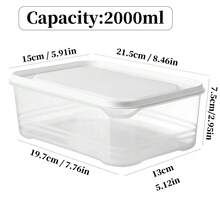 5个带盖可叠放食品储物盒。透明冰箱/冷冻室收纳盒，方便查看。保持肉类、蔬菜和水果新鲜。多功能收纳盒，适用于厨房和食品储藏室整理。