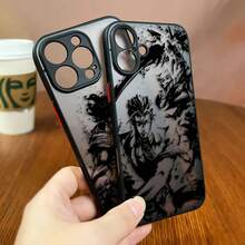 Custodia per iPhone S, stile anime, motivo 's Bizarre Adventure, custodia opaca per iPhone 16, 16E, 15, 14, 13, 12, 11 Pro, XR, XS, X, 8, 7, SE, Plus, Max, custodia rigida trasparente