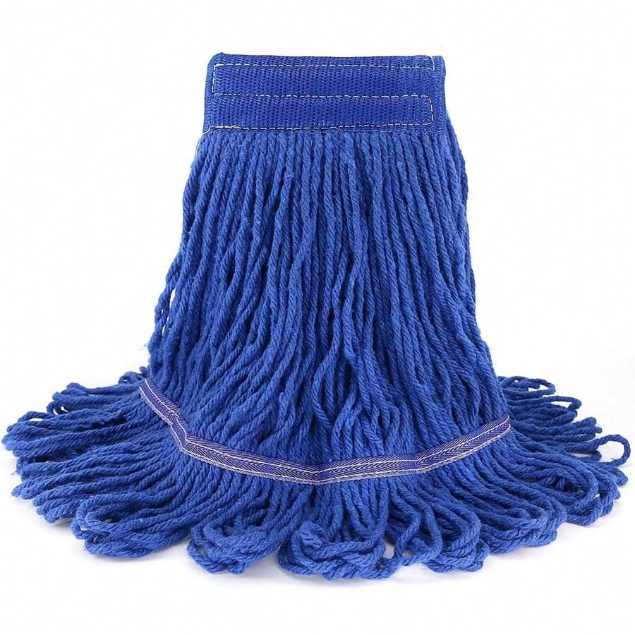 Loop-End Commercial String Mop Head – 6-Inch Highly Absorbent Cotton Blend Replacement For Industrial & Home Use - Màu xanh lam - Xem 1
